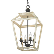 Golden 0839-4P ABI - Golden Lighting Haiden 4-light Pendant in Antique Black Iron